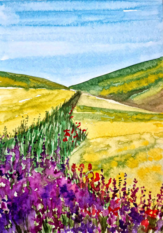 Watercolor Meadows in Bloom
