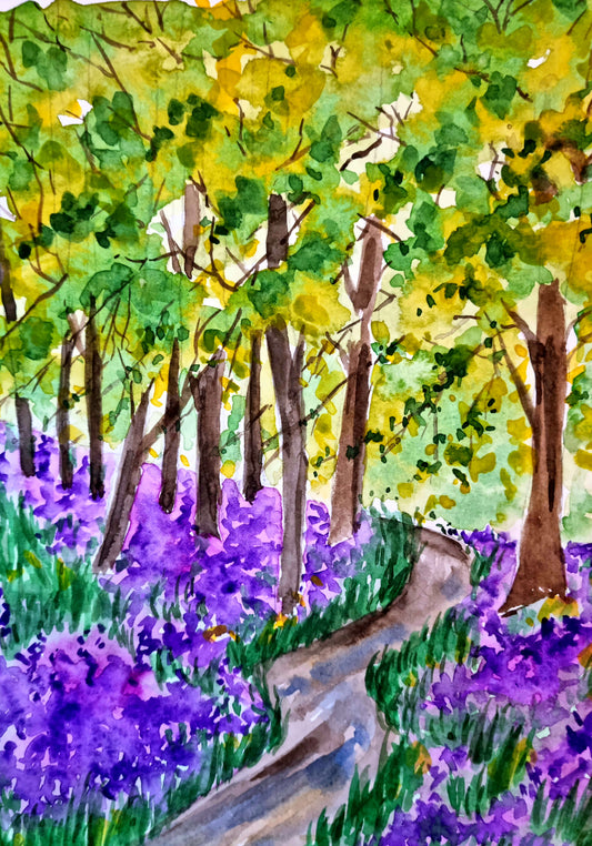 Impressionist Brushstrokes of a Woodland Scene